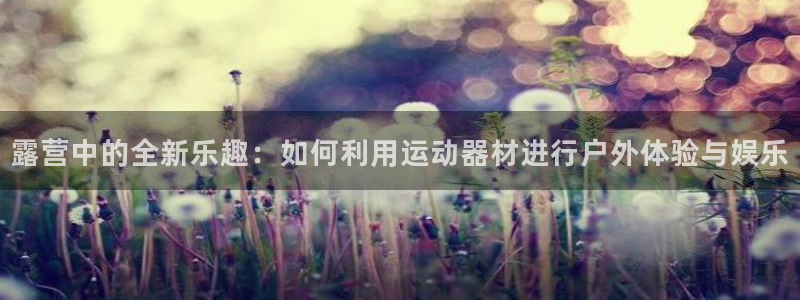 征途国际集团官网：露营中的全新乐趣：如何利用运动器材进行户外